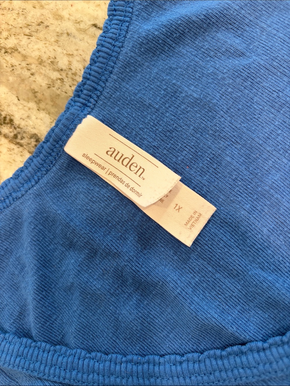 Auden Blue Pajama Tank Top and Shorts Set Size 1X - Picture 2 of 16